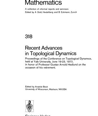 خرید و دانلود نسخه کامل کتاب Recent Advances in Topological Dynamics