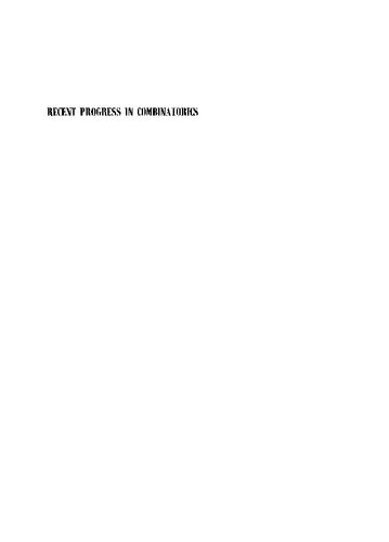 خرید و دانلود نسخه کامل کتاب Recent Progress in Combinatorics: Proceedings of the Third Waterloo Conference on Combinatorics, May 1968_68b46b4b7a3f7.jpeg خرید و دانلود نسخه کامل کتاب Recent Progress in Combinatorics: Proceedings of the Third Waterloo Conference on Combinatorics, May 1968