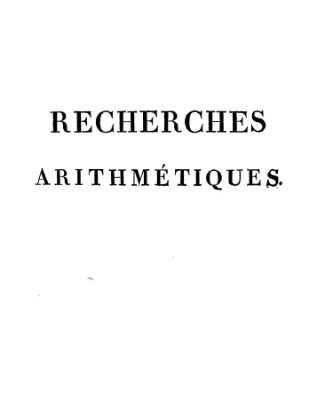 خرید و دانلود نسخه کامل کتاب Recherches arithmetiques