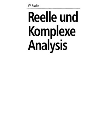 خرید و دانلود نسخه کامل کتاب Reelle und Komplexe Analysis.