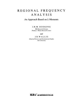 خرید و دانلود نسخه کامل کتاب Regional frequency analysis: An approach based on L-Moments