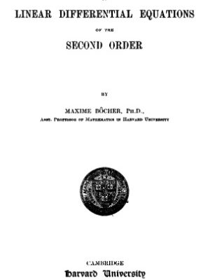 خرید و دانلود نسخه کامل کتاب Regular points of linear differential equations of the second order