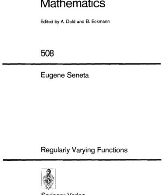 خرید و دانلود نسخه کامل کتاب Regularly Varying Functions