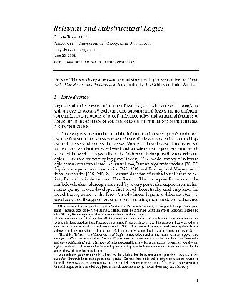 خرید و دانلود نسخه کامل کتاب Relevant and Substructural Logic