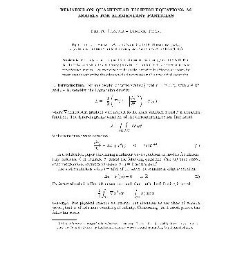 خرید و دانلود نسخه کامل کتاب Remarks on quasilinear elliptic equations as models for elementary particles