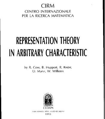 خرید و دانلود نسخه کامل کتاب Representation Theory in Arbitrary Characteristic