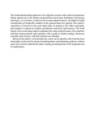 خرید و دانلود نسخه کامل کتاب Representations of Lie Algebras: An Introduction Through gl(n)