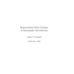 خرید و دانلود نسخه کامل کتاب Representing Finite Groups: A Semisimple Introduction (web version, 18 October 2011)
