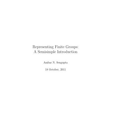 خرید و دانلود نسخه کامل کتاب Representing Finite Groups: A Semisimple Introduction (web version, 18 October 2011)