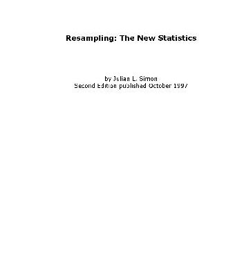 خرید و دانلود نسخه کامل کتاب Resampling The New Statistics