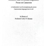 خرید و دانلود نسخه کامل کتاب Research Mate in African Linguistics: Focus on Cameroon. A Fieldworker’s Tool for Deciphering the Stories Cameroonian Languages Have to Tell