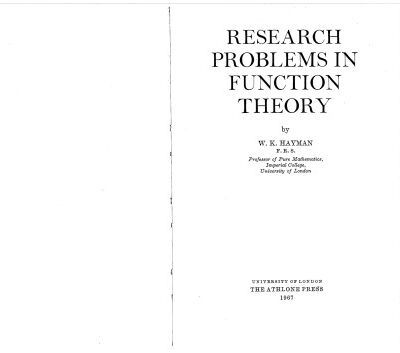 خرید و دانلود نسخه کامل کتاب Research problems in function theory