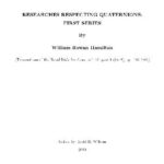 خرید و دانلود نسخه کامل کتاب Researches REspecting Quaternions: First Series