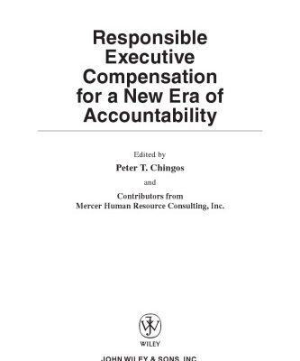 خرید و دانلود نسخه کامل کتاب Responsible Executive Compensation for a New Era of Accountability