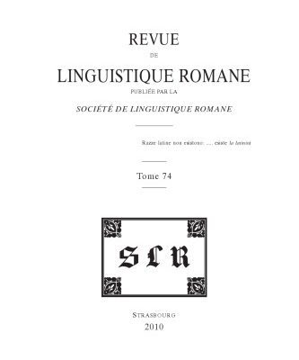 خرید و دانلود نسخه کامل کتاب Revue de linguistique romane