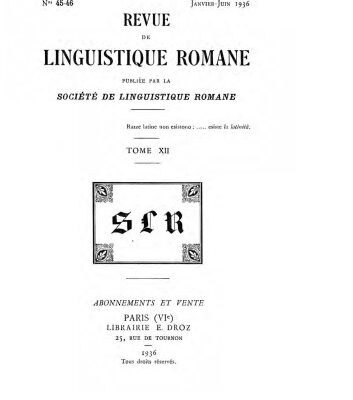 خرید و دانلود نسخه کامل کتاب Revue de linguistique romane