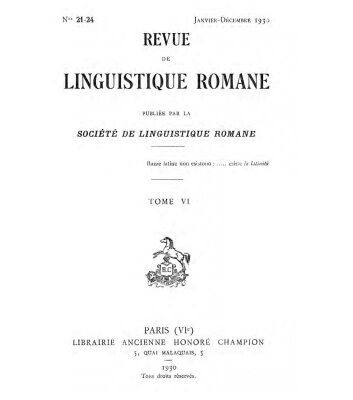 خرید و دانلود نسخه کامل کتاب Revue de linguistique romane