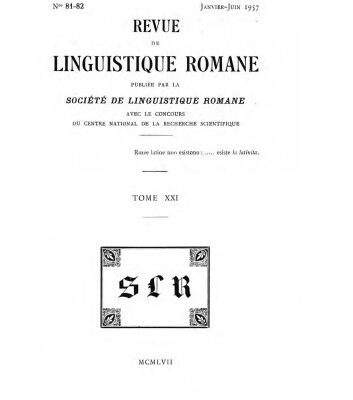خرید و دانلود نسخه کامل کتاب Revue de linguistique romane