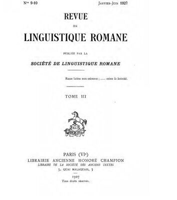 خرید و دانلود نسخه کامل کتاب Revue de linguistique romane