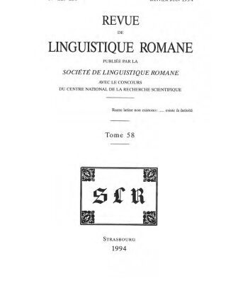 خرید و دانلود نسخه کامل کتاب Revue de linguistique romane