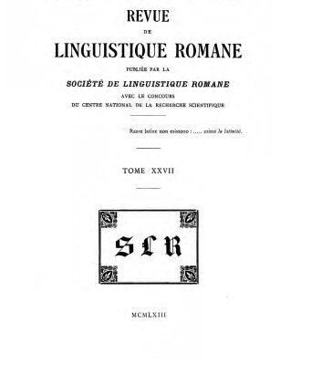 خرید و دانلود نسخه کامل کتاب Revue de linguistique romane