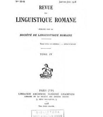خرید و دانلود نسخه کامل کتاب Revue de linguistique romane