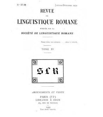 خرید و دانلود نسخه کامل کتاب Revue de linguistique romane