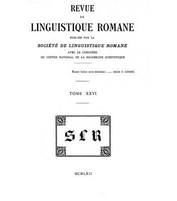 خرید و دانلود نسخه کامل کتاب Revue de linguistique romane