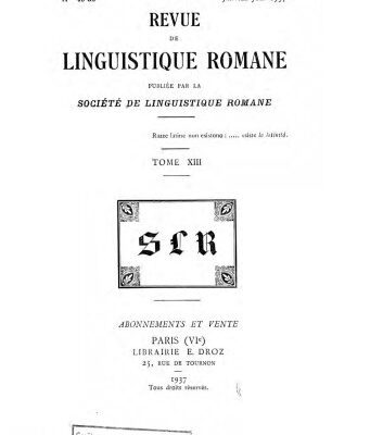 خرید و دانلود نسخه کامل کتاب Revue de linguistique romane