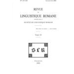 خرید و دانلود نسخه کامل کتاب Revue de linguistique romane