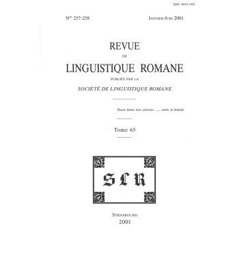 خرید و دانلود نسخه کامل کتاب Revue de linguistique romane