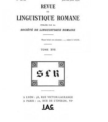خرید و دانلود نسخه کامل کتاب Revue de linguistique romane