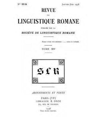 خرید و دانلود نسخه کامل کتاب Revue de linguistique romane