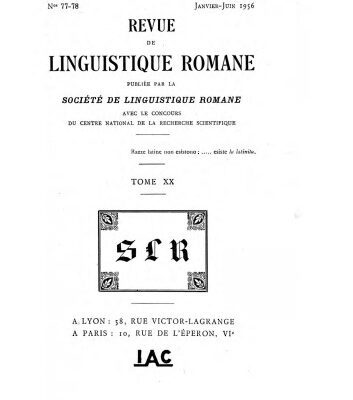 خرید و دانلود نسخه کامل کتاب Revue de linguistique romane