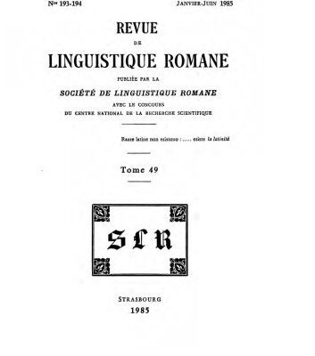 خرید و دانلود نسخه کامل کتاب Revue de linguistique romane