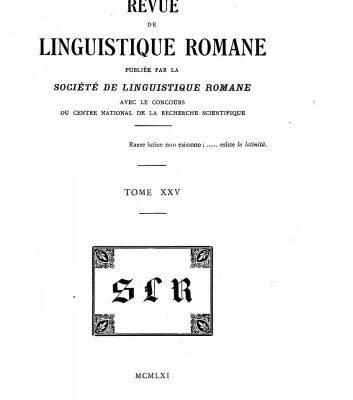 خرید و دانلود نسخه کامل کتاب Revue de linguistique romane