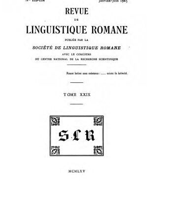 خرید و دانلود نسخه کامل کتاب Revue de linguistique romane