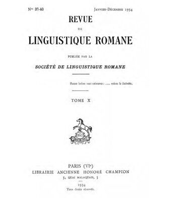 خرید و دانلود نسخه کامل کتاب Revue de linguistique romane