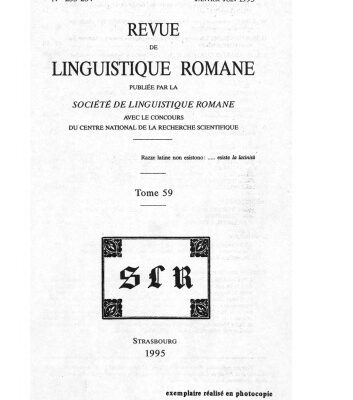 خرید و دانلود نسخه کامل کتاب Revue de linguistique romane