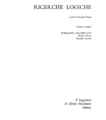 خرید و دانلود نسخه کامل کتاب Ricerche Logiche
