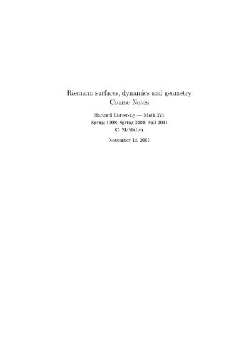 خرید و دانلود نسخه کامل کتاب Riemann surfaces, dynamics, and geometry_68a7ffe8a8cc3.jpeg خرید و دانلود نسخه کامل کتاب Riemann surfaces, dynamics, and geometry
