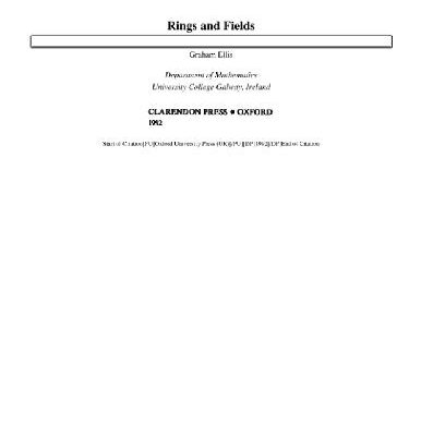خرید و دانلود نسخه کامل کتاب Rings and Fields
