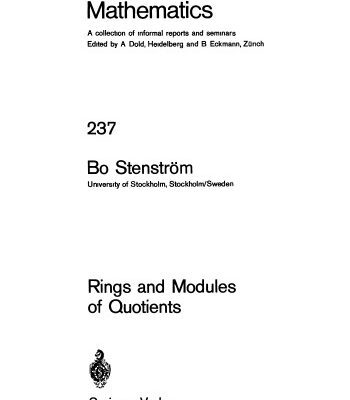 خرید و دانلود نسخه کامل کتاب Rings and Modules of Quotients