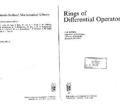 خرید و دانلود نسخه کامل کتاب Rings of differential operators