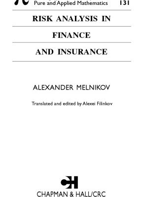 خرید و دانلود نسخه کامل کتاب Risk Analysis in Finance and Insurance (Chapman & Hall/CRC Financial Mathematics Series)