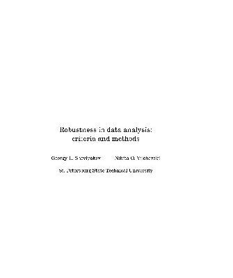 خرید و دانلود نسخه کامل کتاب Robustness in data analysis