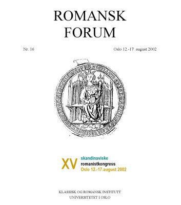 خرید و دانلود نسخه کامل کتاب Romansk forum