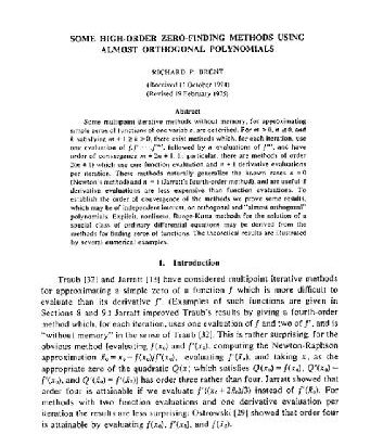 خرید و دانلود نسخه کامل کتاب rpb026i High-order zero-finding with orthogonal polynomials