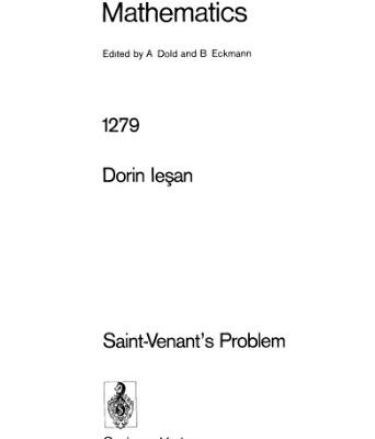 خرید و دانلود نسخه کامل کتاب Saint-Venant’s Problem