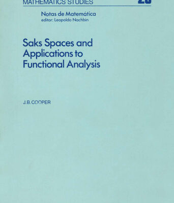خرید و دانلود نسخه کامل کتاب Saks Spaces and Applications to Functional Analysis